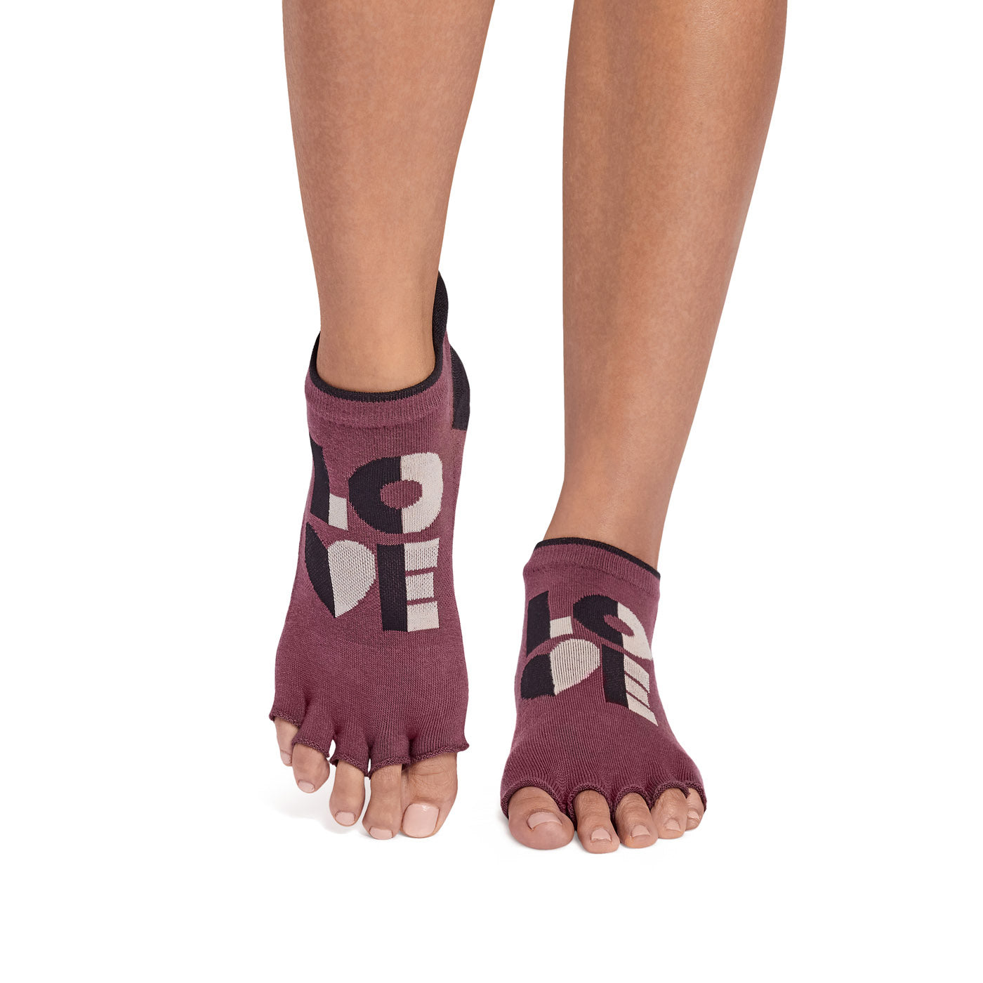 Half Toe Ultra Fine Knit Low Rise Grip Socks