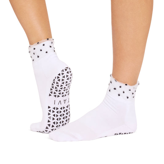 Aria Tulle Cuff Grip Socks