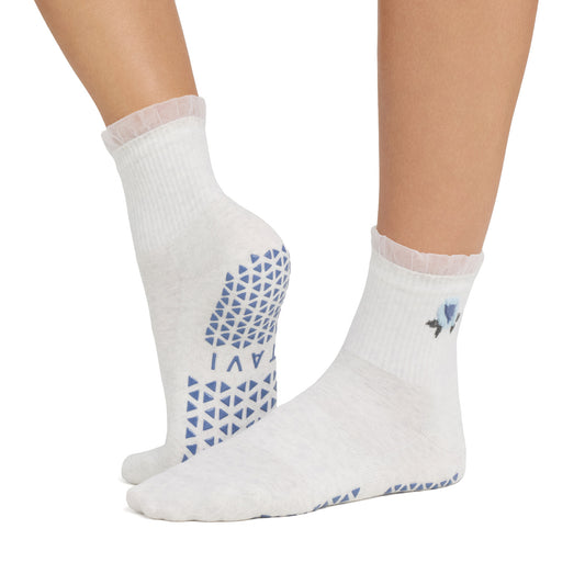 Aria Tulle Ruffle Grip Socks