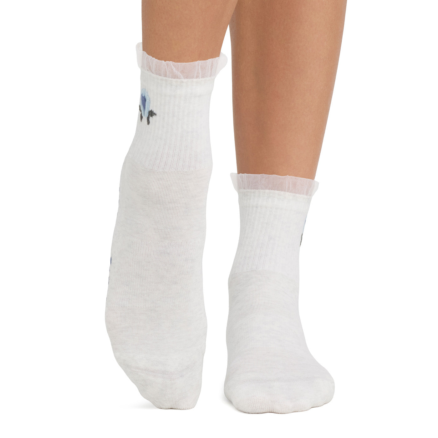 Aria Tulle Ruffle Grip Socks