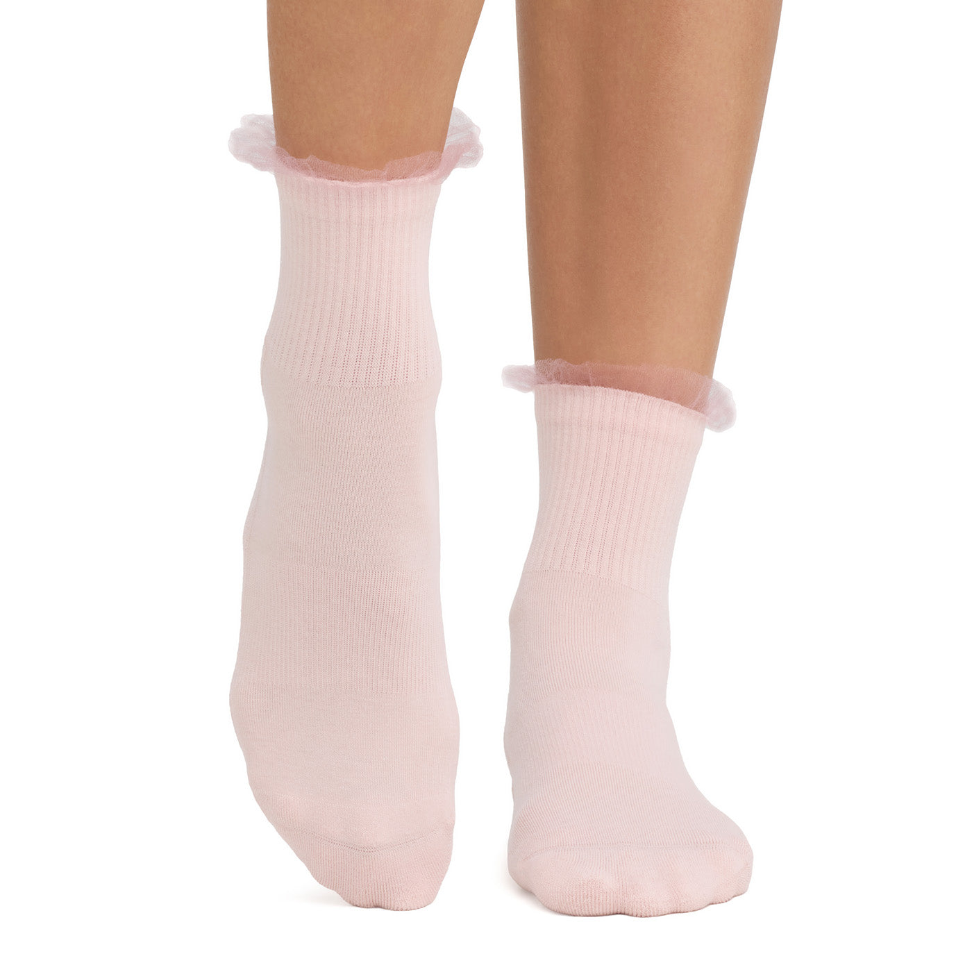 Aria Tulle Ruffle Grip Socks