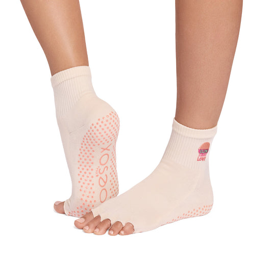 Half Toe Ultra Fine Knit Melody Grip Socks