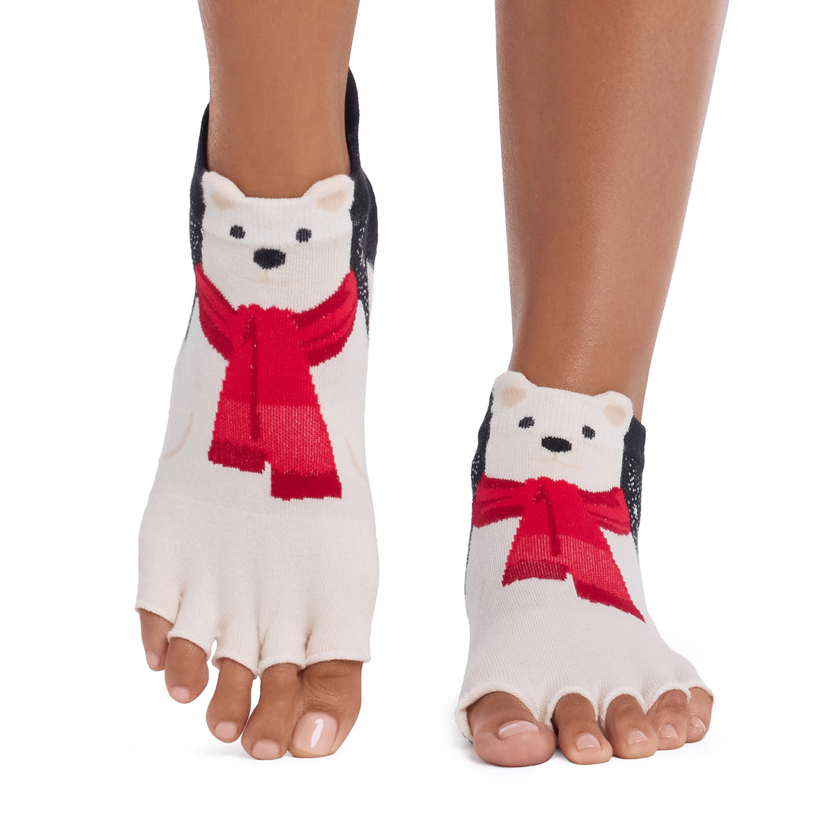 Half Toe Ultra Fine Knit Low Rise Grip Socks