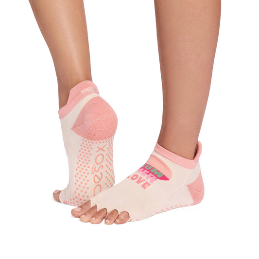 Half Toe Ultra Fine Knit Low Rise Grip Socks