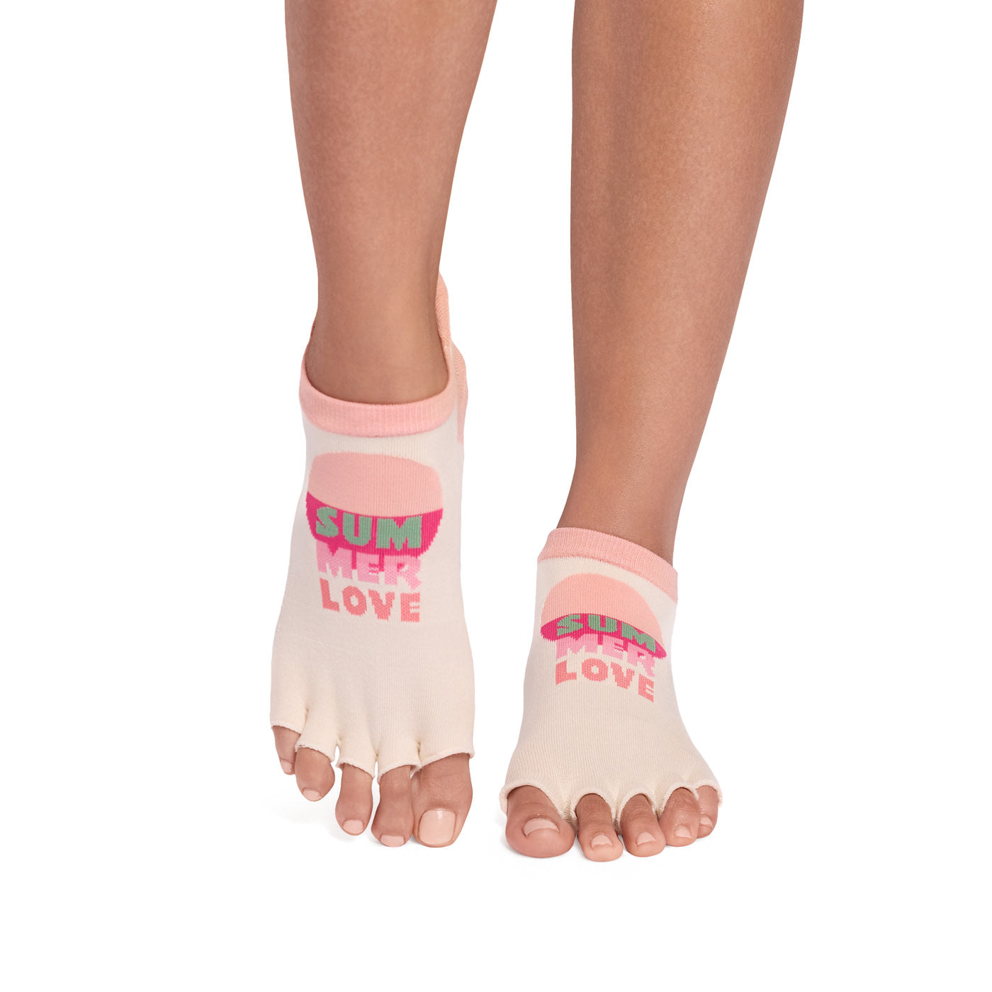 Half Toe Ultra Fine Knit Low Rise Grip Socks