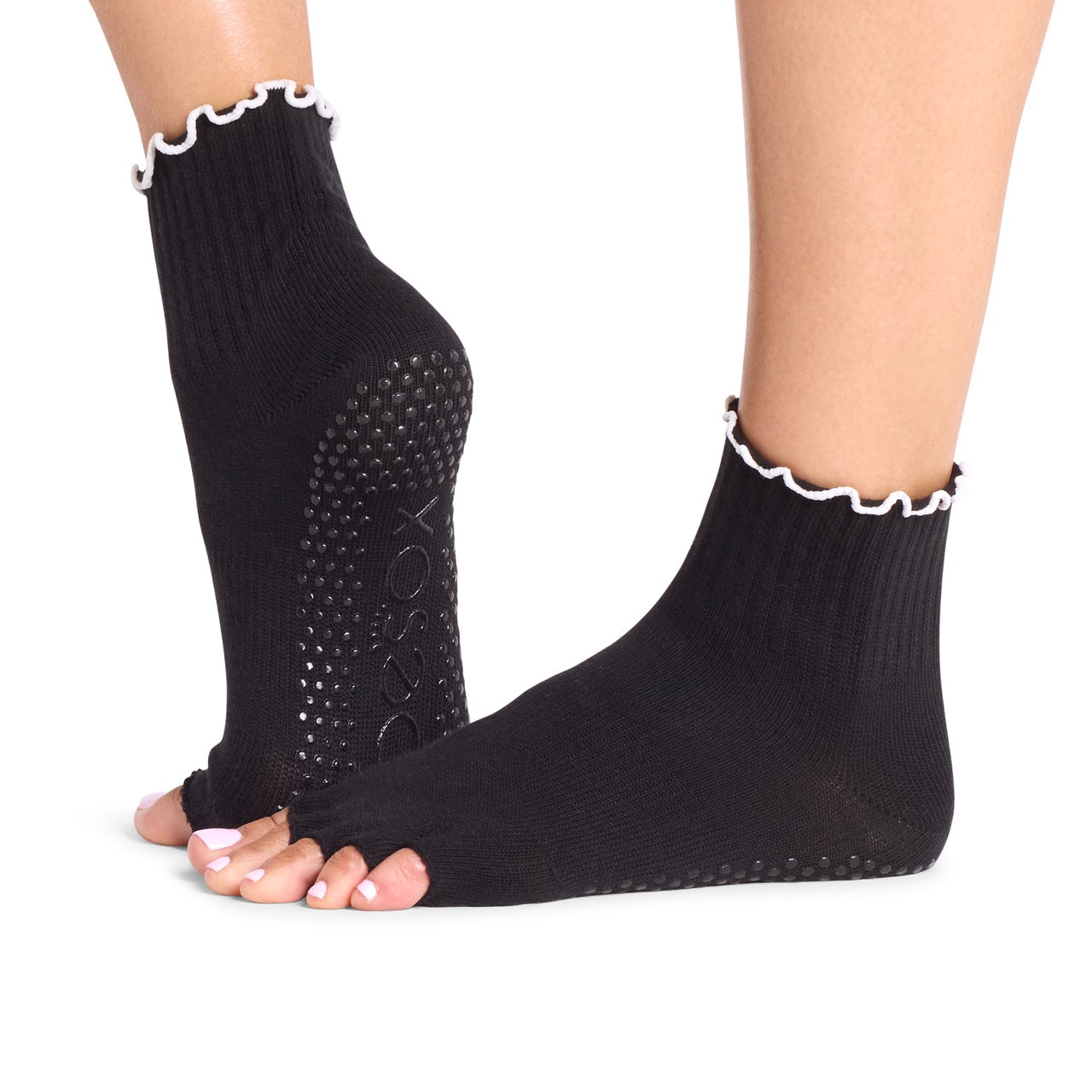 Half Toe Melody Ruffle Grip Socks