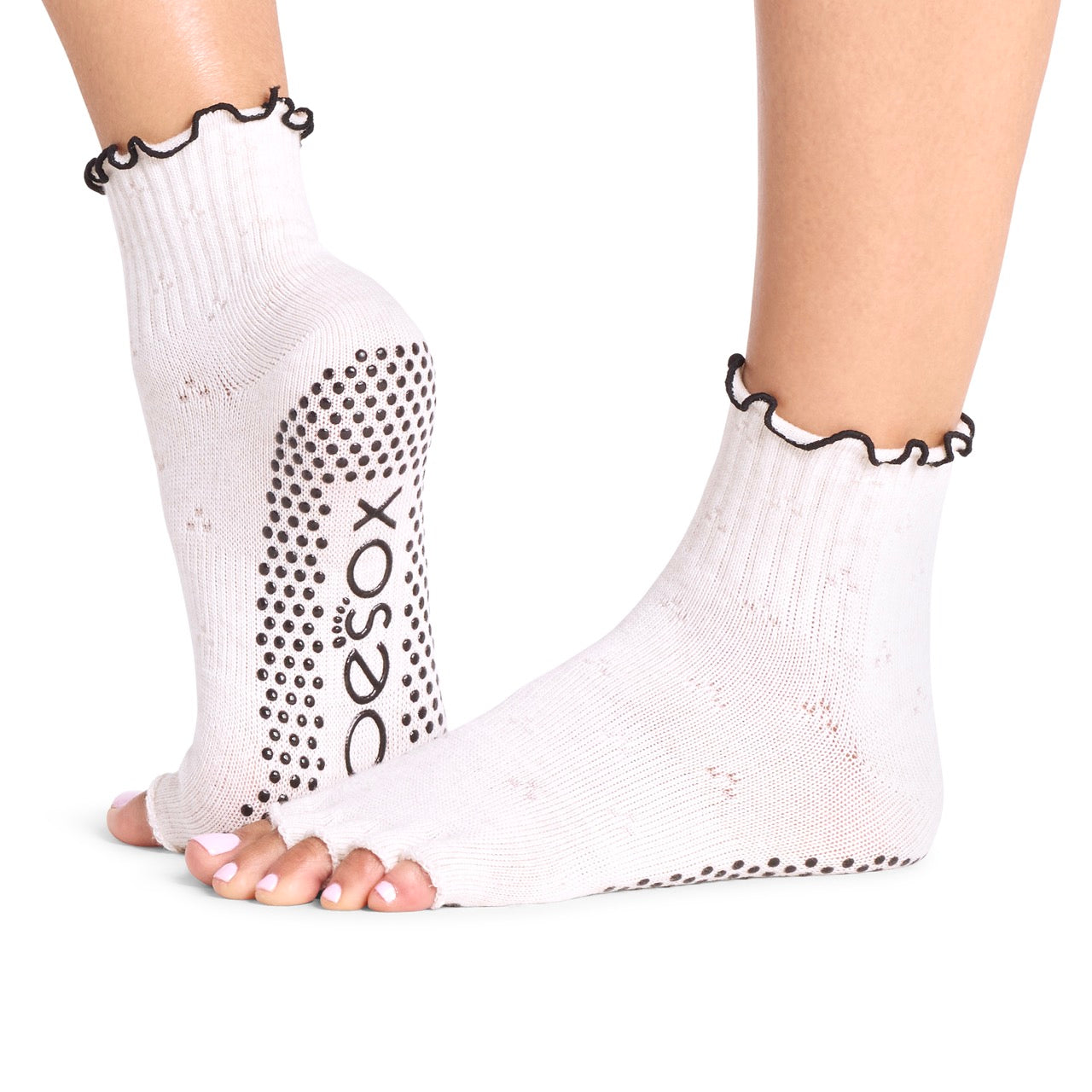 Half Toe Melody Ruffle Grip Socks